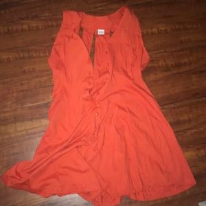 Really adorable/cozy orange romper